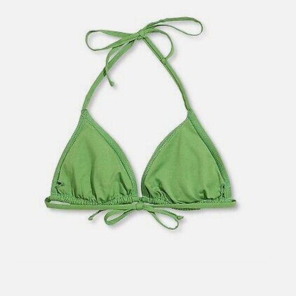 NWT LIBERTY & JUSTICE BIKINI TOP, TRIANGLE- GREEN, REMOVABLE PADS -BEACH, POOL - Picture 3 of 6